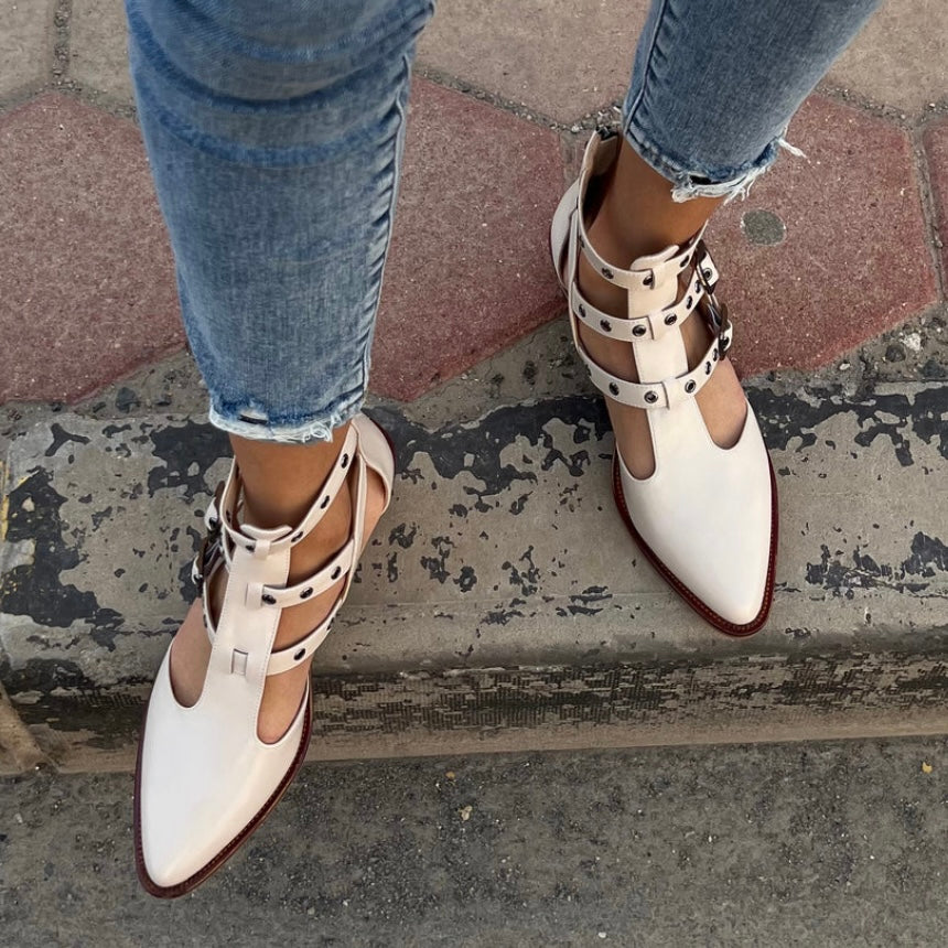 Dusty caged sandals