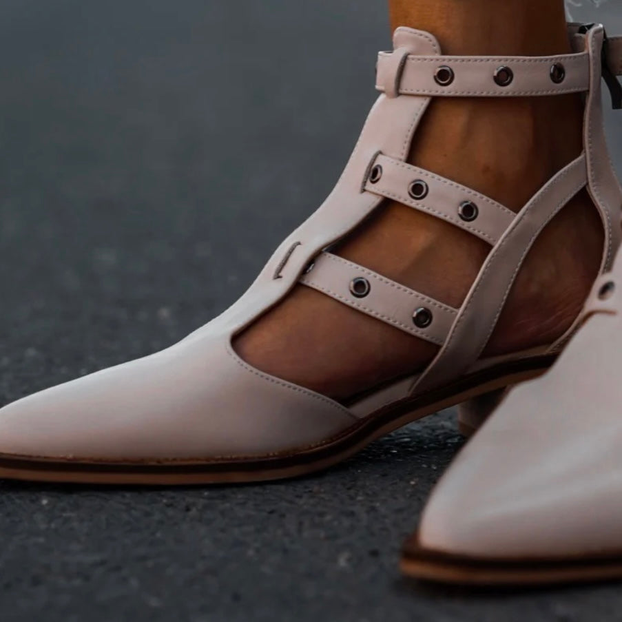 Dusty caged sandals
