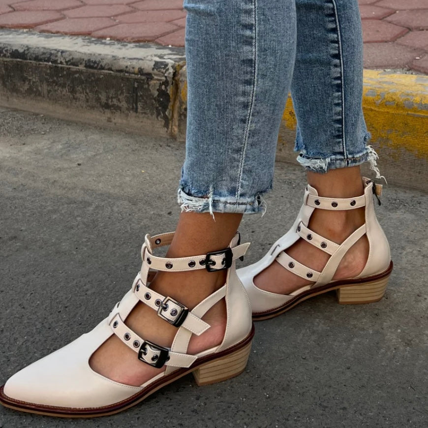 Dusty caged sandals