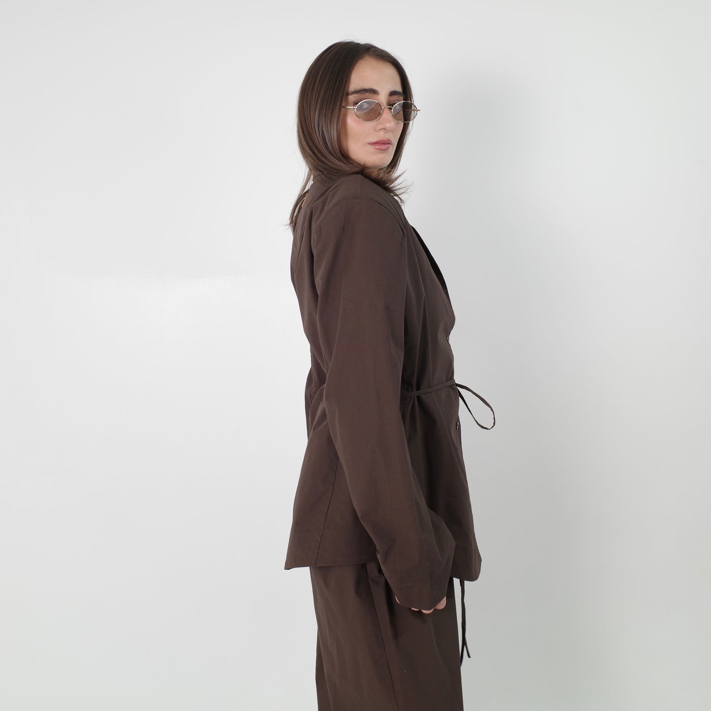 Espresso Shirt-Blazer Set