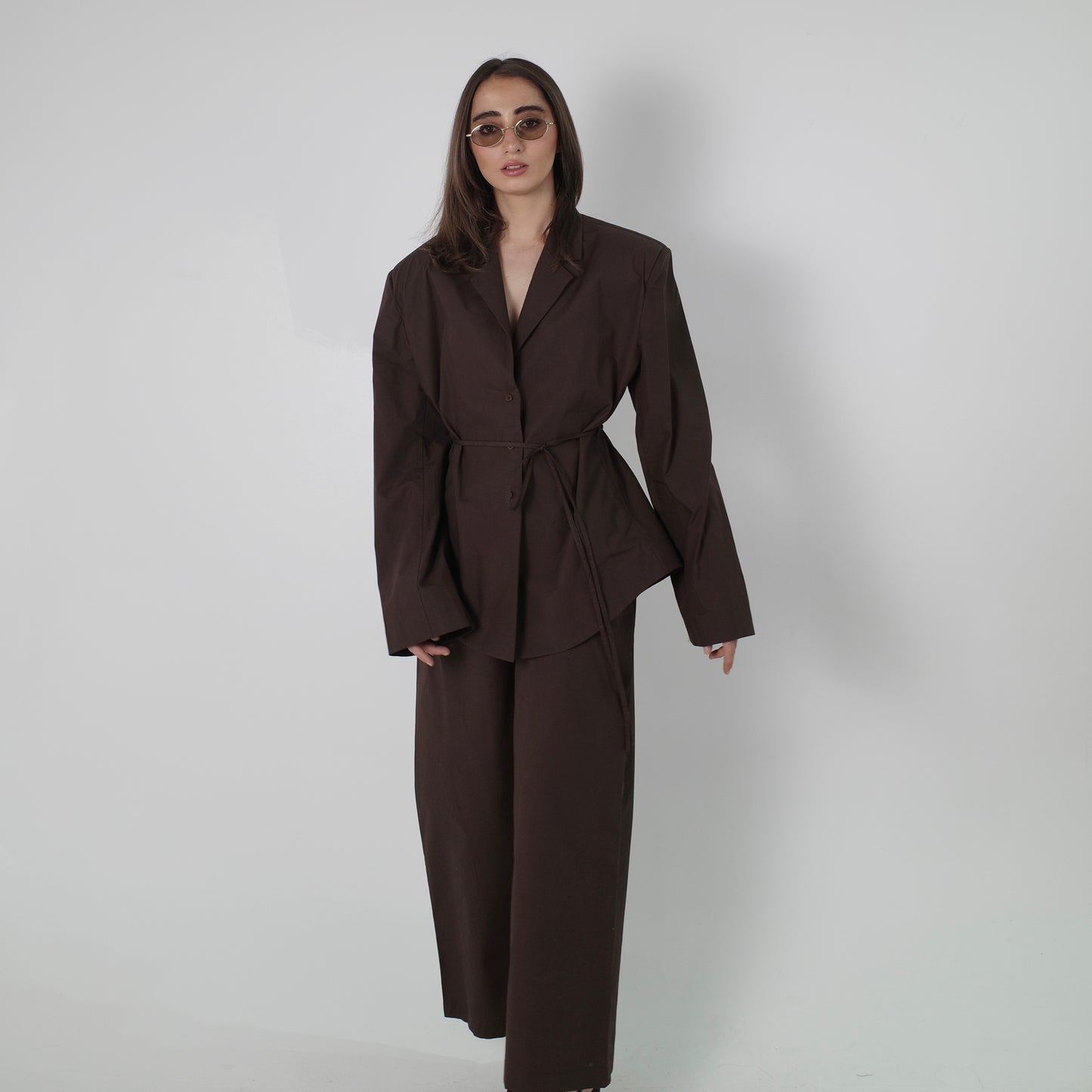 Espresso Shirt-Blazer Set
