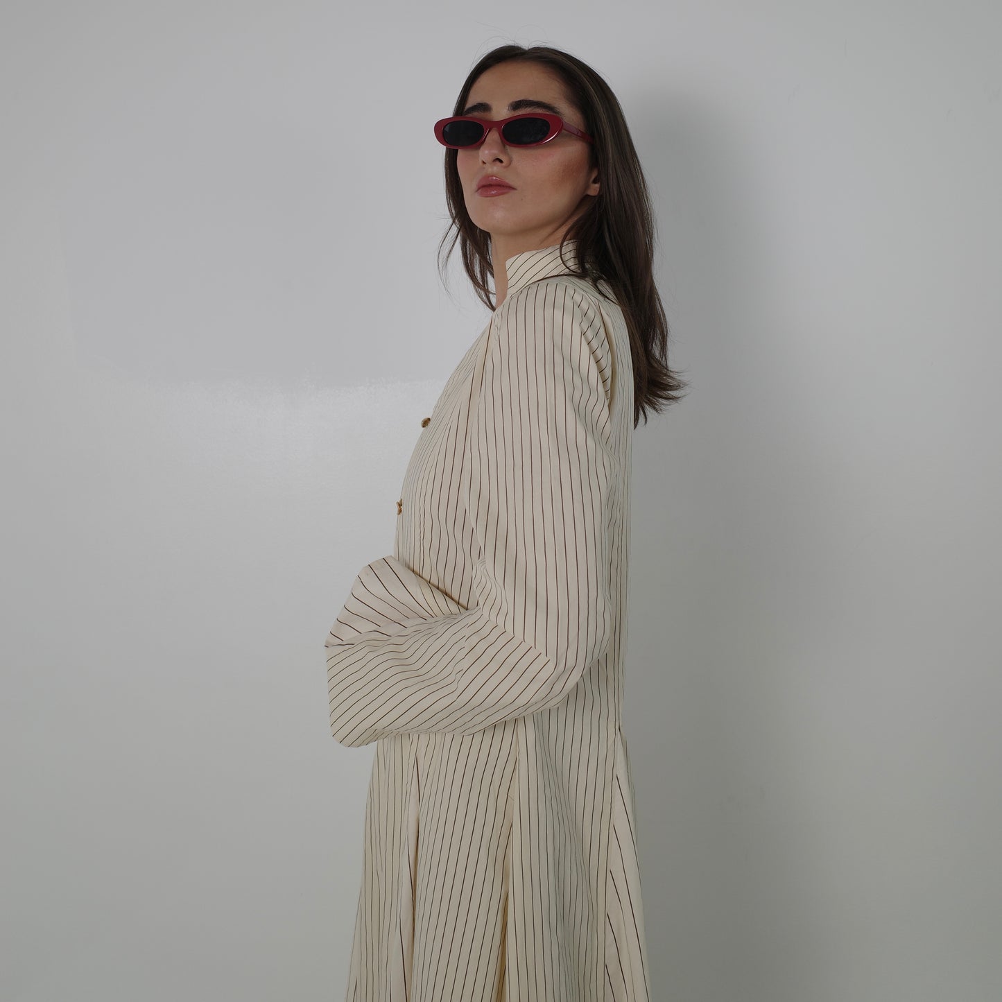 Dual-Stripe Paneled Dress