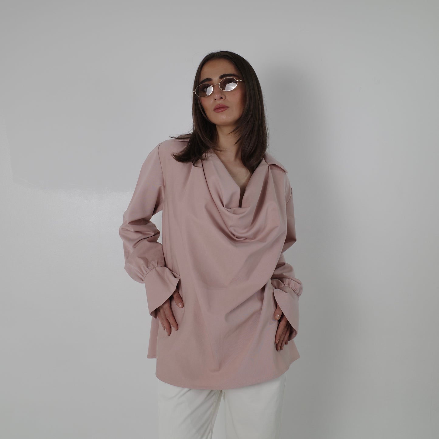 Blush Cowl Shirt