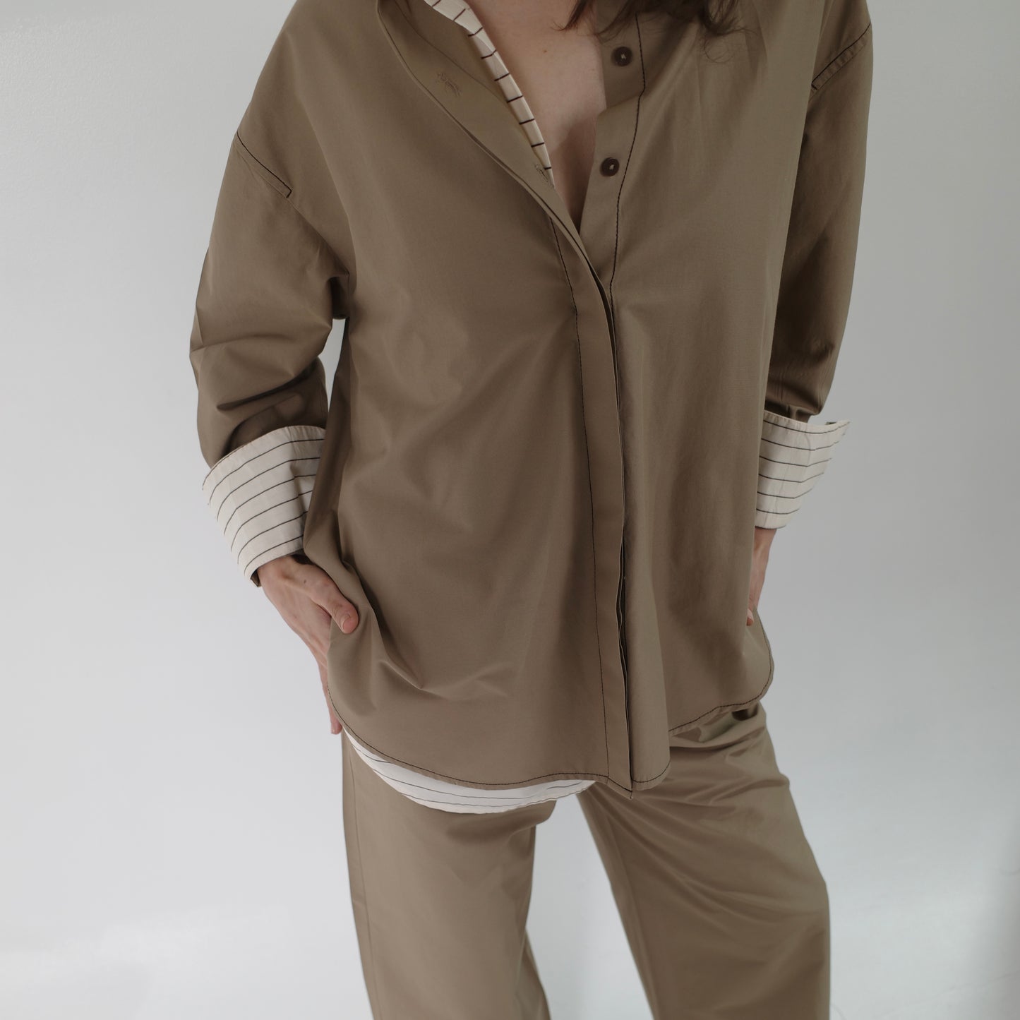 Camel Layered Stripe Set
