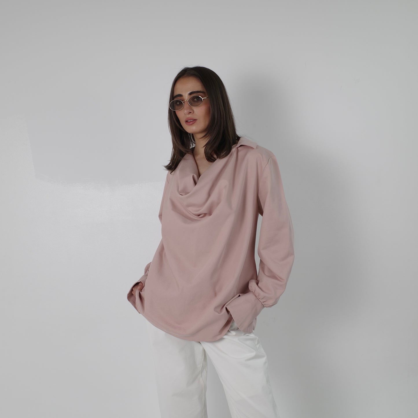 Blush Cowl Shirt