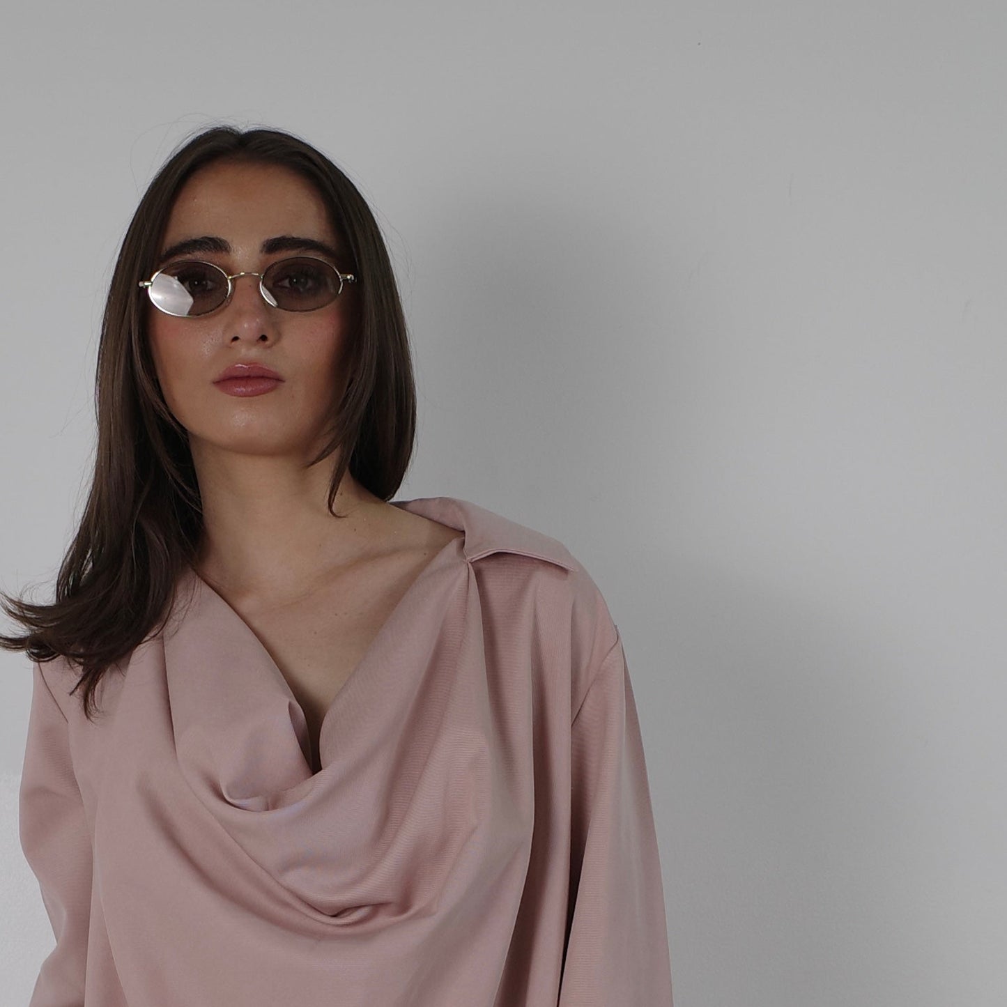 Blush Cowl Shirt