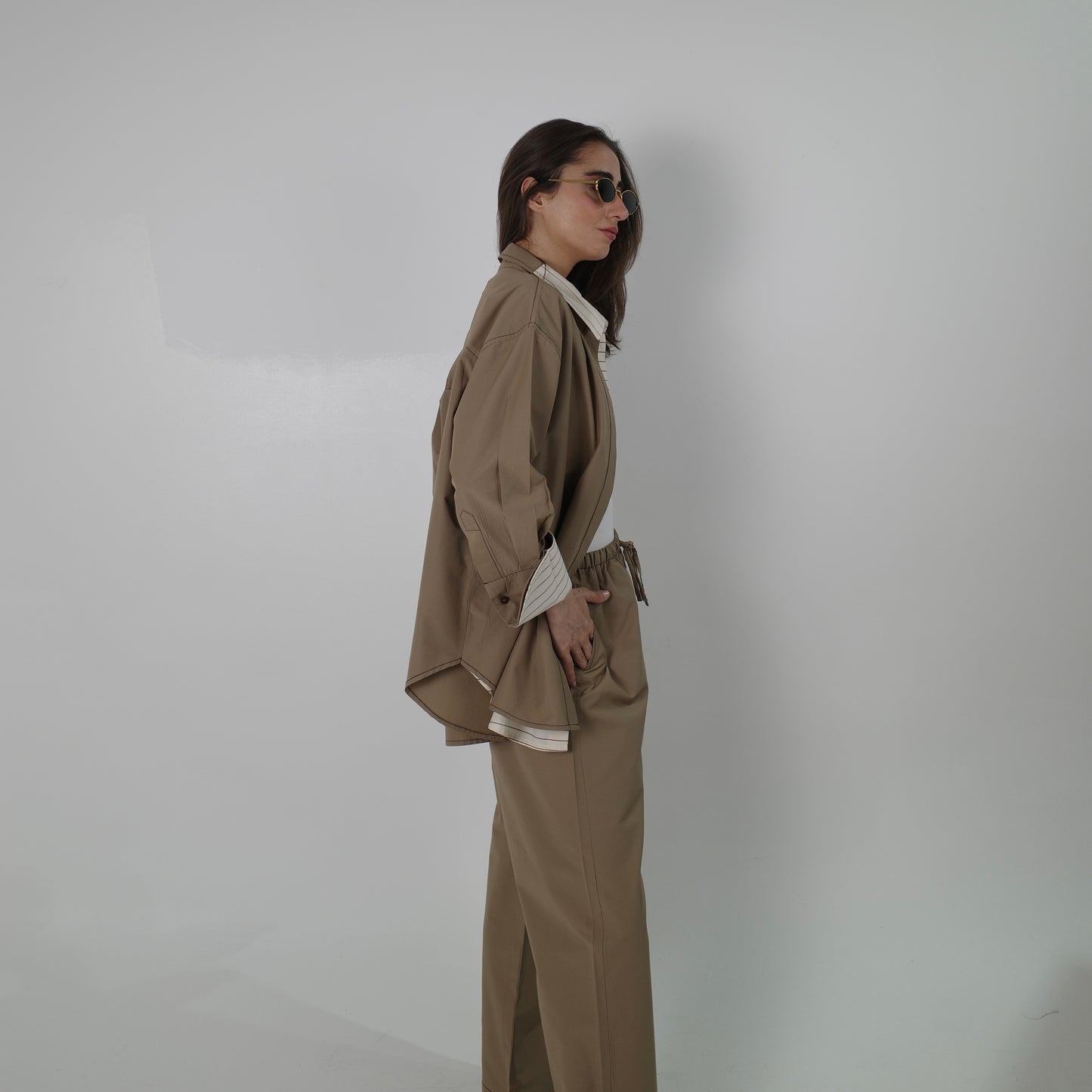 Camel Layered Stripe Set